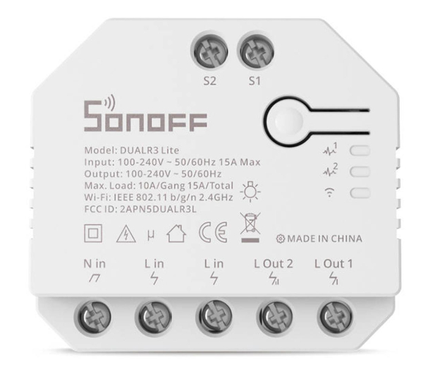 Sonoff Inteligentny przekaźnik podwójny R3 LITE - 1062442 - zdjęcie