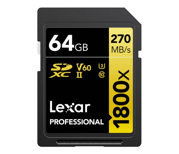Lexar 64GB 1800x Professional SDXC UHS-II U3 V60 - 1063932 - zdjęcie 1