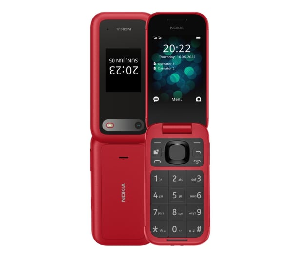 Nokia 2660 4G Flip Czerwony + Stacja Ładująca - 1065623 - zdjęcie