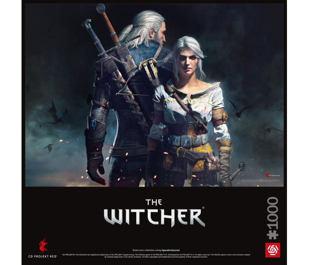Merch The Witcher (Wiedźmin): Geralt & Ciri Puzzles 1000 - 1068692 - zdjęcie 4