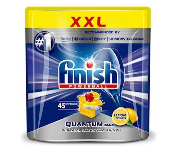 Finish Tabletki do zmywarki Finish Quantum Max Cytrynowe 45szt - 1043377 - zdjęcie 1