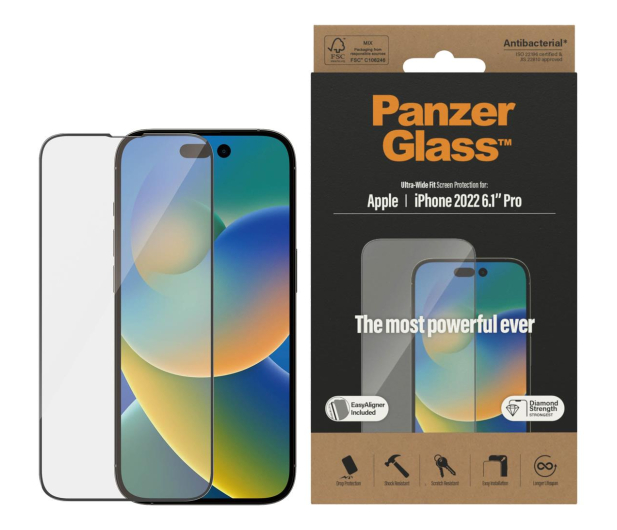 PanzerGlass Ultra-Wide Fit do iPhone 14 Pro - 1071386 - zdjęcie
