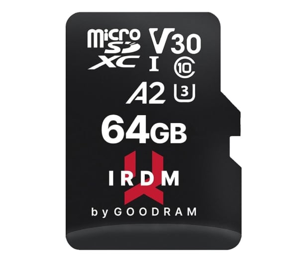 GOODRAM 64GB microSDXC IRDM 170MB/s UHS-I U3 V30 A2 - 1071898 - zdjęcie