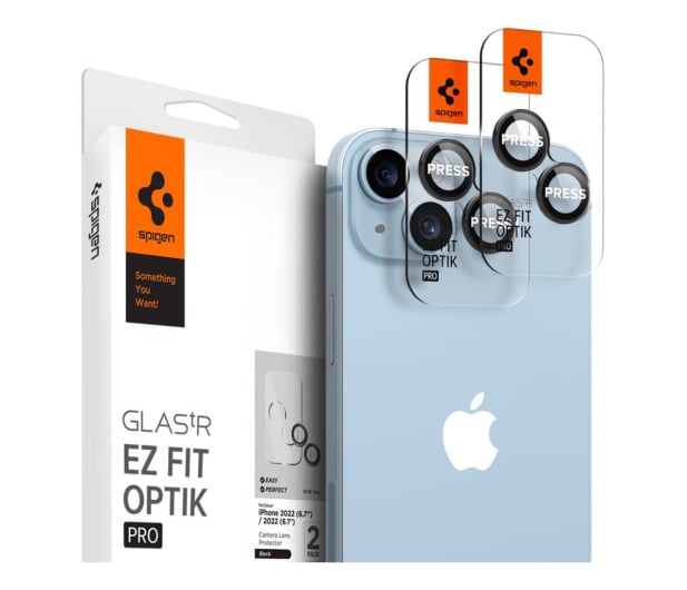 Spigen Optik.TR EZ-FIT 2-pack do iPhone 15 / 15 Plus black - 1070123 - zdjęcie