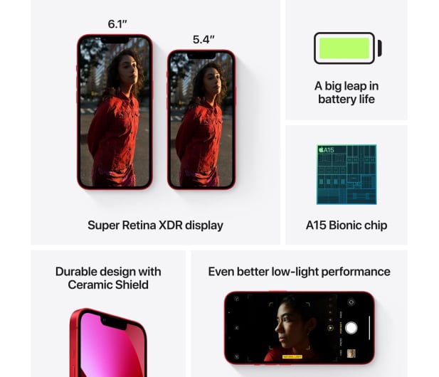 Apple iPhone 13 Mini 256GB (PRODUCT)RED - 681139 - zdjęcie 9