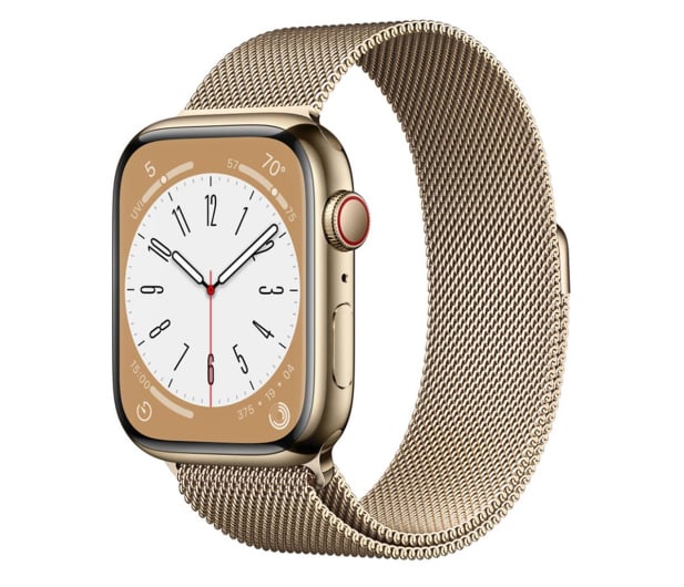 Apple Watch 8 45/Gold Steel Milanese Loop LTE - 1071011 - zdjęcie