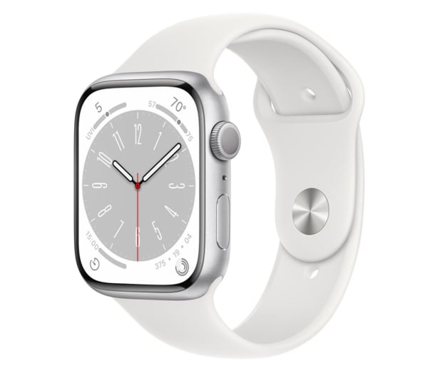 Apple Watch 8 45/Silver Aluminum/White Sport GPS - 1071050 - zdjęcie