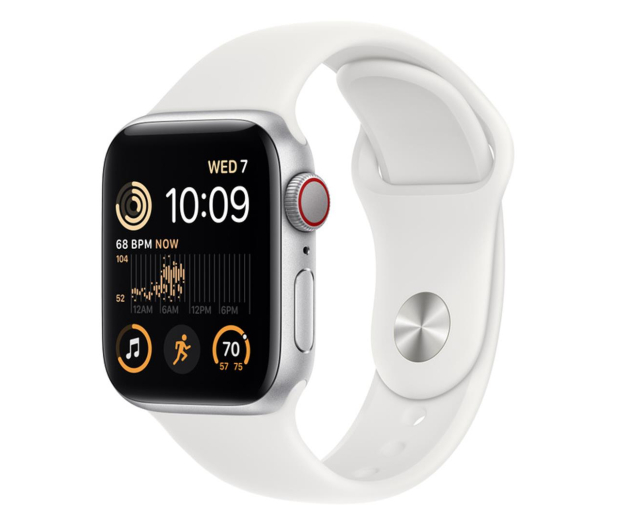 Apple Watch SE 2 40/Silver Aluminum/White Sport LTE - 1071022 - zdjęcie