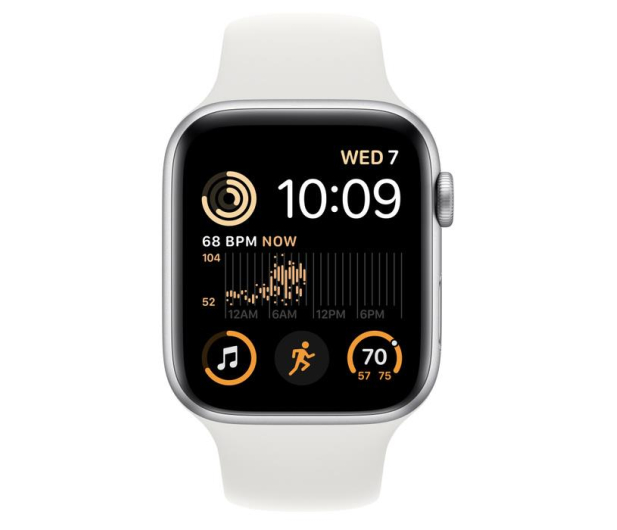 Apple Watch SE 2 44/Silver Aluminum/White Sport LTE - 1071028 - zdjęcie 2