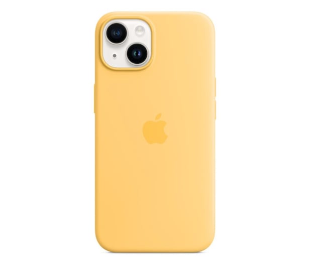 Apple Silikonowe etui z MagSafe iPhone 14 zółte - 1070990 - zdjęcie