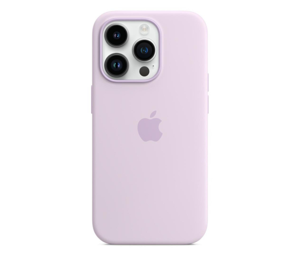 Apple Silikonowe etui z MagSafe iPhone 14 Pro liliowe - 1071008 - zdjęcie