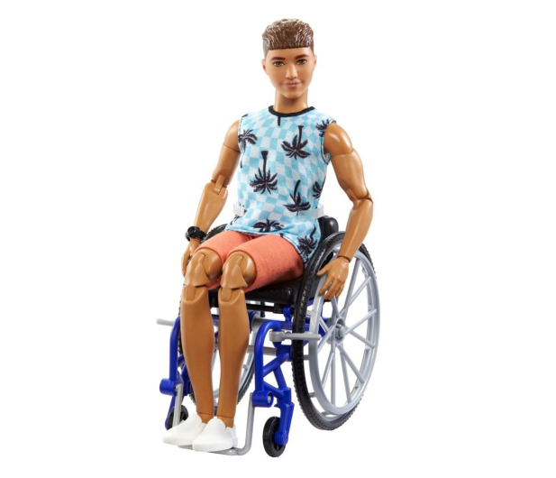Barbie Fashonistas Ken na wózku Top w palmy - 1107830 - zdjęcie 3