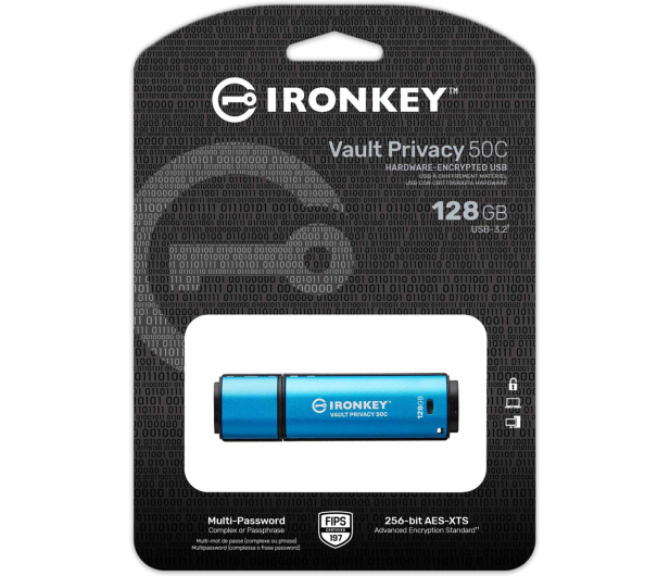 Kingston 128GB IronKey Vault Privacy 50C AES-256 FIPS 197 USB-C - 1108858 - zdjęcie 3