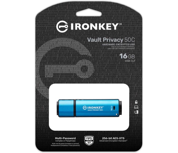 Kingston 16GB IronKey Vault Privacy 50C AES-256 FIPS 197 USB-C - 1108851 - zdjęcie 3