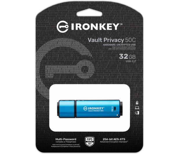 Kingston 32GB IronKey Vault Privacy 50C AES-256 FIPS 197 USB-C - 1108853 - zdjęcie 3