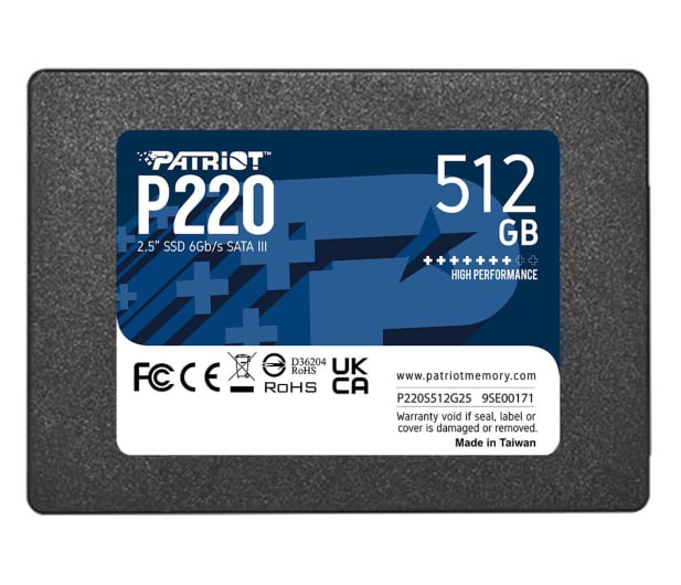 Patriot 512GB 2,5" SATA SSD P220 - 1111810 - zdjęcie