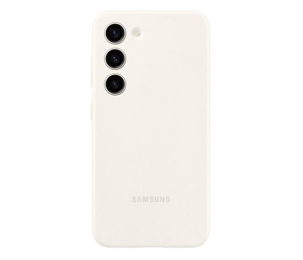 Samsung Silicone Case do Galaxy S23 kremowe - 1110030 - zdjęcie