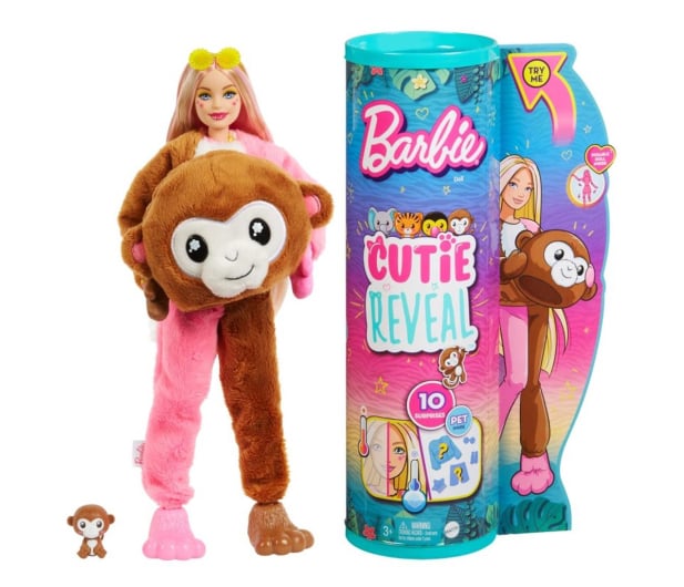 Barbie Cutie Reveal Lalka Małpka Seria Dżungla - 1102368 - zdjęcie