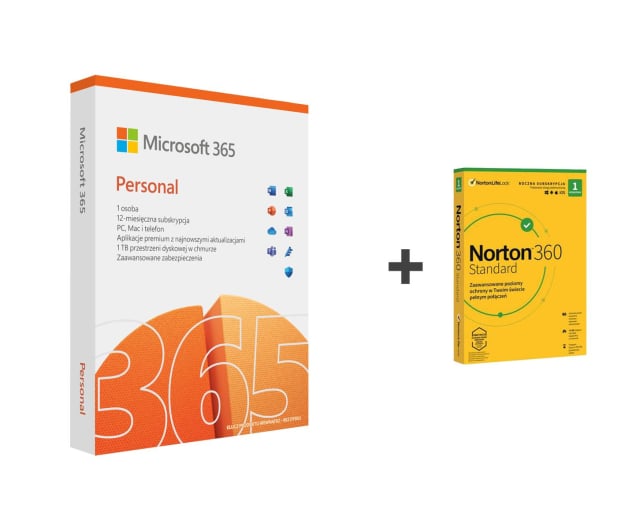 Microsoft 365 Personal + Norton 360 Standard 1st. (12m.) - 638595 - zdjęcie