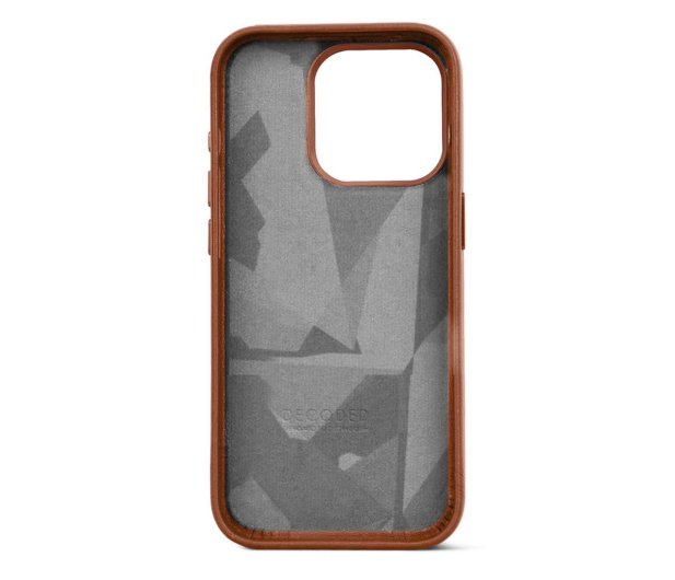 Decoded Leather Back Cover do iPhone 15 Pro tan - 1187373 - zdjęcie 4