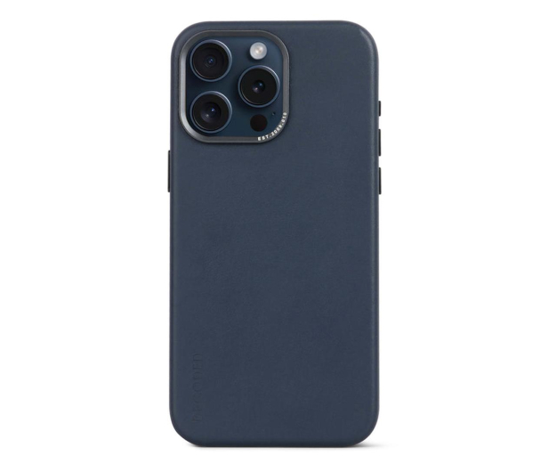 Decoded Leather Back Cover do iPhone 15 Pro Max true navy - 1187378 - zdjęcie