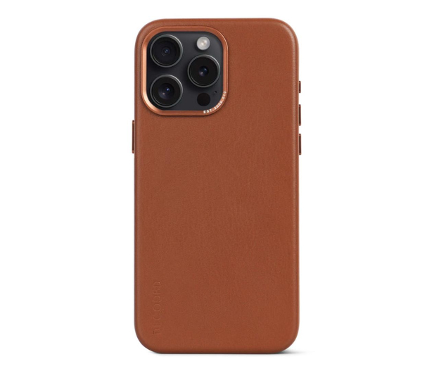Decoded Leather Back Cover do iPhone 15 Pro Max tan - 1187375 - zdjęcie