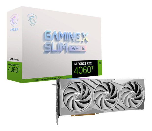 MSI GeForce RTX 4060 Ti GAMING X SLIM WHITE 16GB GDDR6 - 1172097 - zdjęcie