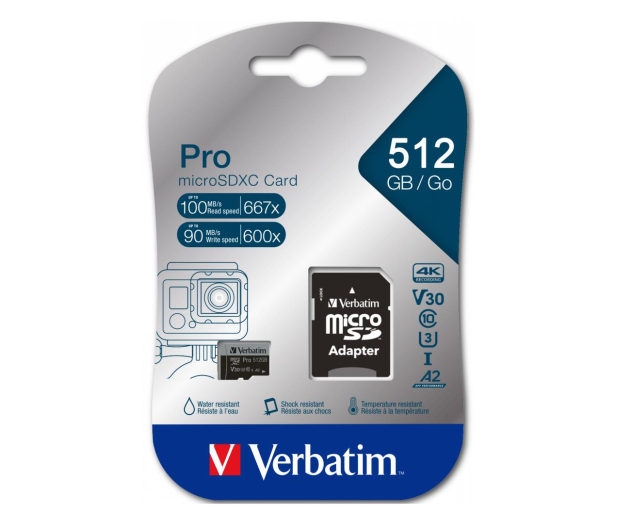 Verbatim 512GB microSDXC Pro 90MB/s - 1189576 - zdjęcie 2