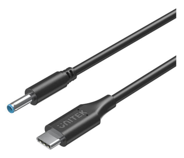 Unitek Kabel zasilający USB-C Jack 4.5x 3mm HP - 1192135 - zdjęcie