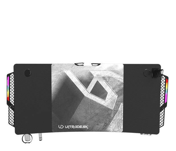 Ultradesk LEVEL V2 LED RGB (Czarno-Białe) (elektryczna regulacja) - 1191849 - zdjęcie 4
