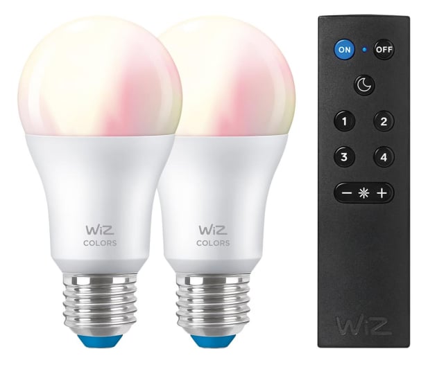 WiZ Wi-Fi BLE 60W A60 E27 RGB 2PK + Remote - 1182621 - zdjęcie