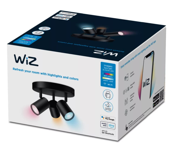 WiZ IMAGEO WiZ Spots 3x5W B 22-65K RGB RD - 1182583 - zdjęcie 3