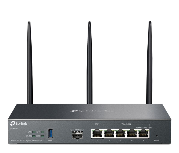 TP-Link ER706W WiFi AX3000 (1xSFP WAN/LAN 1xWAN 4xWAN/LAN) VPN - 1196519 - zdjęcie