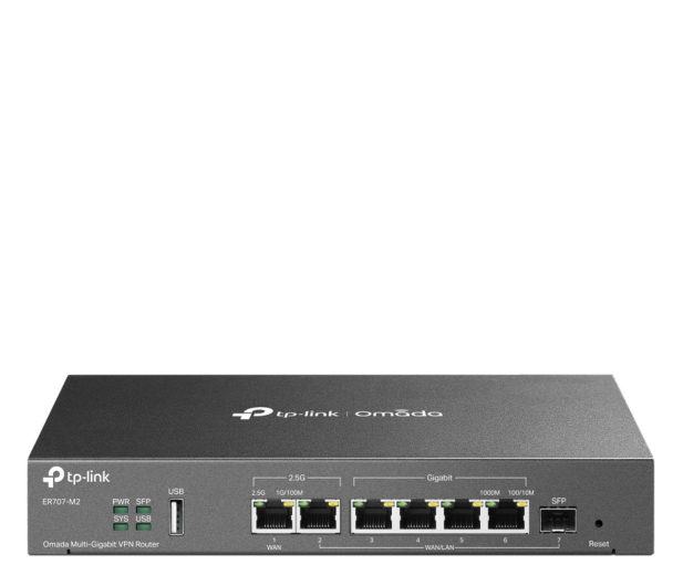 TP-Link ER707-M2 (1xWAN 2,5G 1xWAN/LAN 2,5G 1xSFP  4xWAN/LAN) VPN - 1196521 - zdjęcie