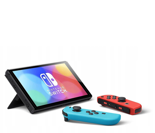 Nintendo Switch OLED (Neon Blue&Red)+MK8DX+3M NSO - 1197084 - zdjęcie 3