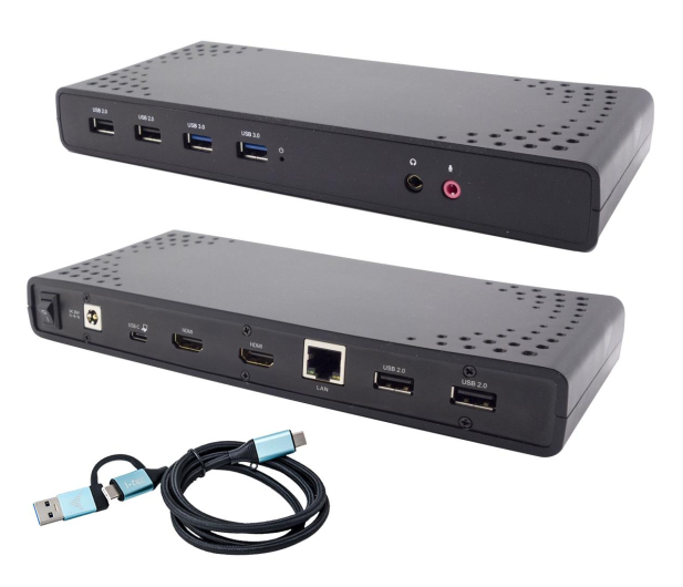i-tec USB 3.0 / USB-C / Thunderbolt 2x HDMI Dock PD 100W - 1196926 - zdjęcie