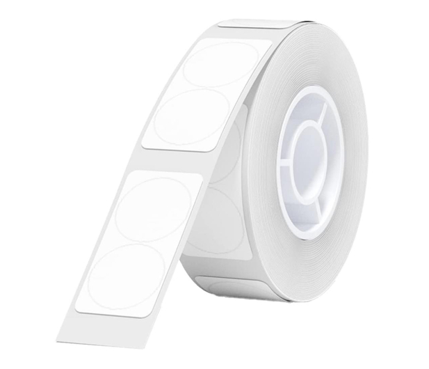 NIIMBOT Etykiety termiczne naklejki 14x28mm, 220szt. białe okrągłe - 1197658 - zdjęcie