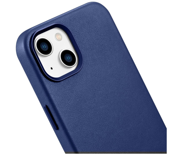 iCarer Leather Case do iPhone 14 Plus (MagSafe) niebieski - 1201097 - zdjęcie 7
