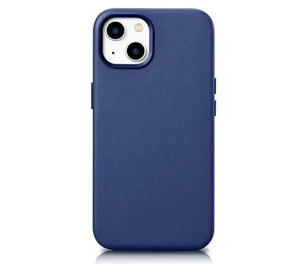 iCarer Leather Case do iPhone 14 Plus (MagSafe) niebieski - 1201097 - zdjęcie
