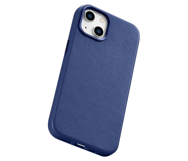 iCarer Leather Case do iPhone 14 Plus (MagSafe) niebieski - 1201097 - zdjęcie 4