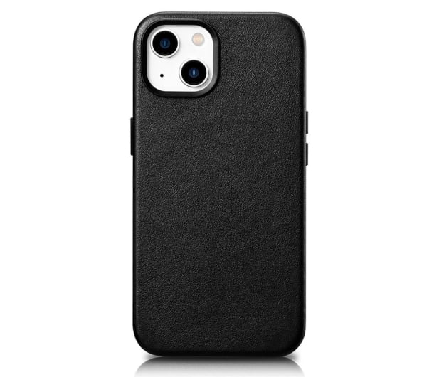 iCarer Leather case do iPhone 14 Plus (Magsafe) czarny - 1201060 - zdjęcie
