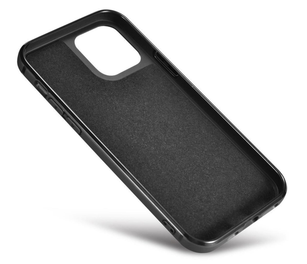 iCarer Leather Case Oil Wax iPhone 12 Pro Max czarny - 1201087 - zdjęcie 2