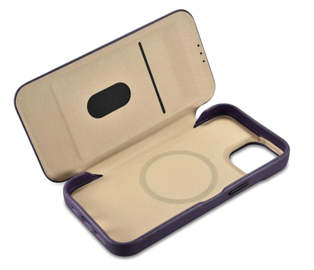 iCarer Premium Leather Folio Case do iPhone 14 Plus (MagSafe) - 1201147 - zdjęcie 3