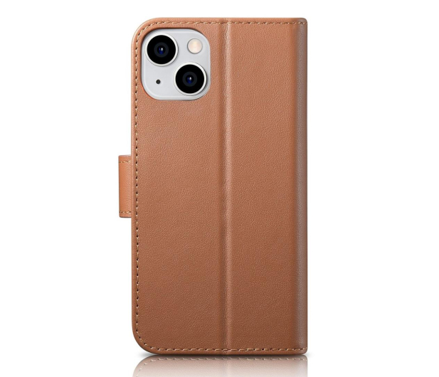 iCarer Wallet Case do iPhone 14 Plus (Anti-RFID) brązowy - 1201104 - zdjęcie 2