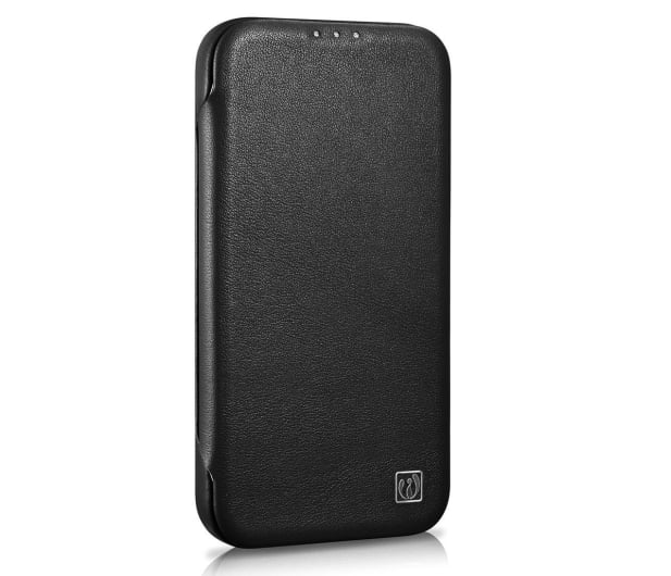 iCarer Leather Folio Case iPhone 14 Plus (Magsafe) czarny - 1201074 - zdjęcie 8