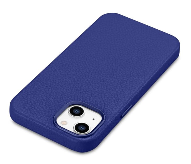 iCarer Litchi Leather Case do iPhone 14 Plus (MagSafe) granatowy - 1201098 - zdjęcie 3