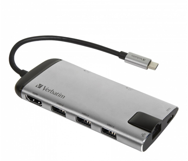 Verbatim USB-C - 3x USB 3.0, USB-C 3.1, HDMI 4K, RJ45, SD/micro SD - 1192938 - zdjęcie