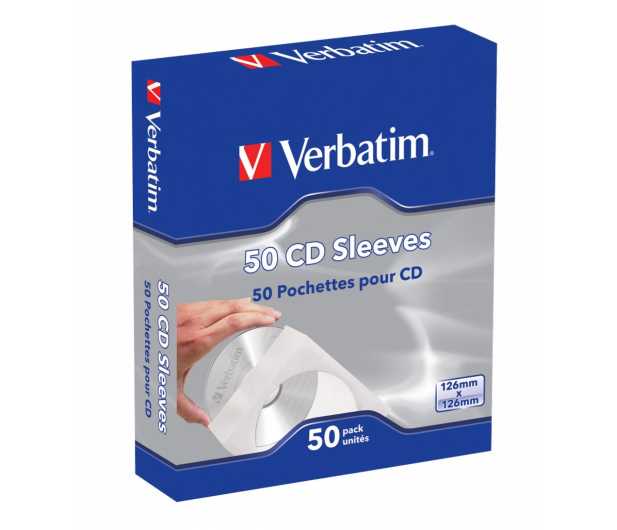 Verbatim Koperta papierowa CD/DVD z okienkiem 50 sztuk - 1193985 - zdjęcie