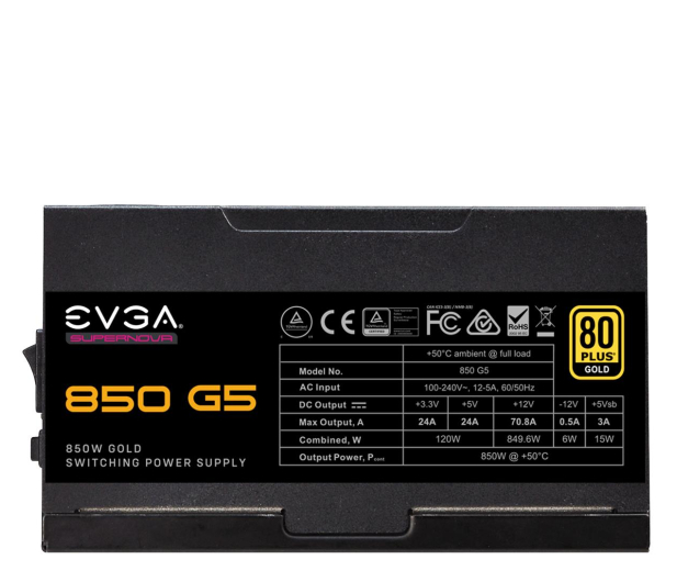 EVGA SuperNOVA G5 850W 80 Plus Gold - 1202150 - zdjęcie 2