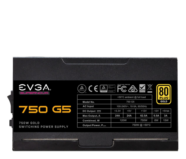 EVGA SuperNOVA G5 750W 80 Plus Gold - 1202105 - zdjęcie 4